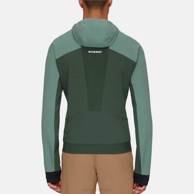 Mammut είδη ένδυσης άνδρες aenergy so υβριδικό μπουφάν με κουκούλα σκούρα ξύλα νεφρίτη J2DJ664