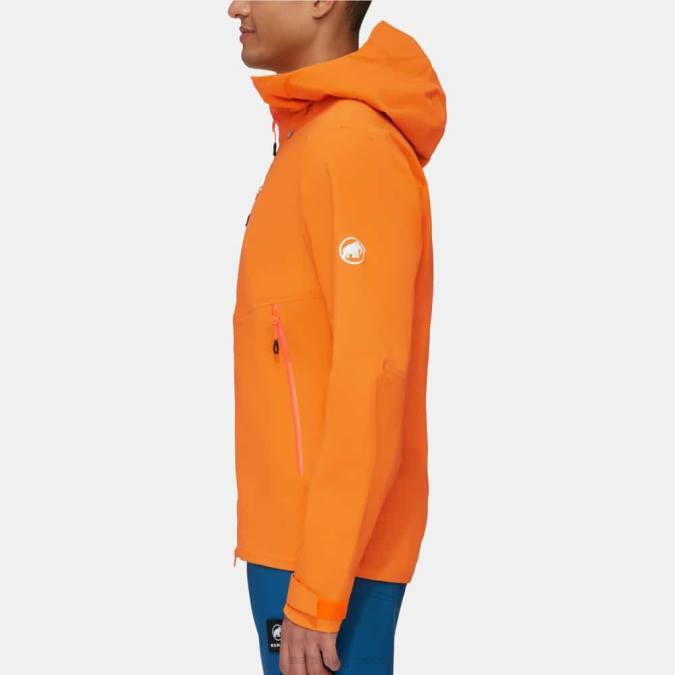 Mammut είδη ένδυσης άνδρες σακάκι alto guide hs με κουκούλα σκούρο μανταρίνι J2DJ697