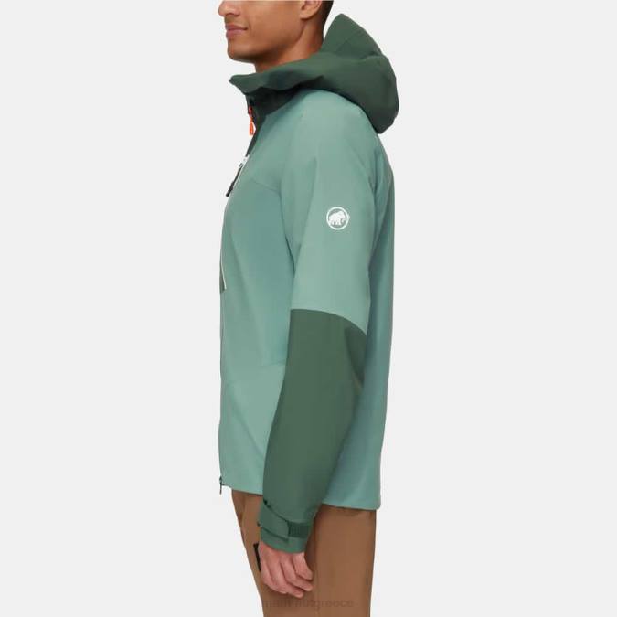 Mammut είδη ένδυσης άνδρες σακάκι taiss hs με κουκούλα σκούρα ξύλα νεφρίτη J2DJ693