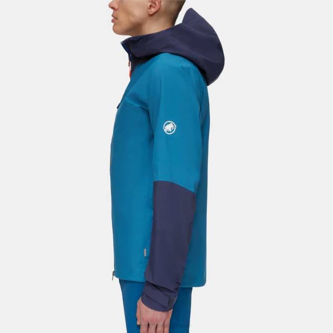 Mammut είδη ένδυσης άνδρες σακάκι taiss hs με κουκούλα βαθύς πάγος-θαλάσσιος J2DJ694